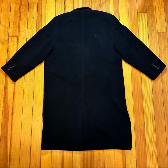 Gilberto Black Wool Trenchoat Size 48 - Picture 7 of 8